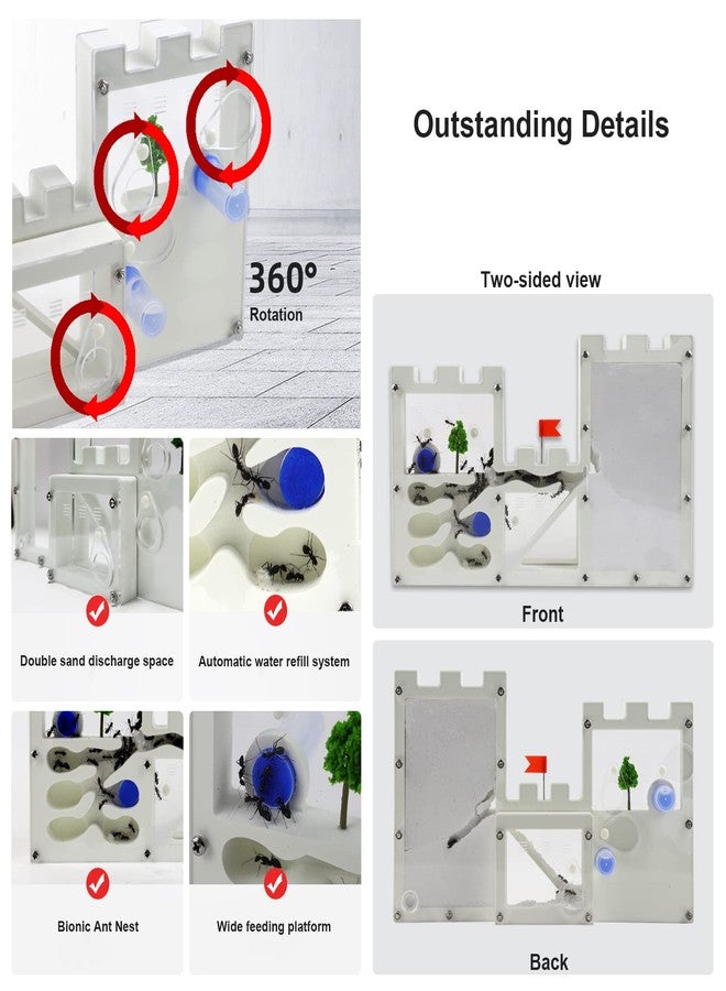 EXBEPE Large Sand Ant Farm Castle,Ant Habitat Ecosystem to Study Ant Colony Behavior Science Educational Kit for Kids - Image 4